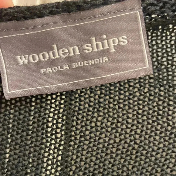 Wooden Ships sweater pullover crewneck black lightening bolt Small - Picture 6 of 7